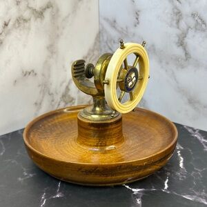 Rare HMCS Magnificent Ship Wheel Nutcracker –Brass & Bakelite Naval Collectible